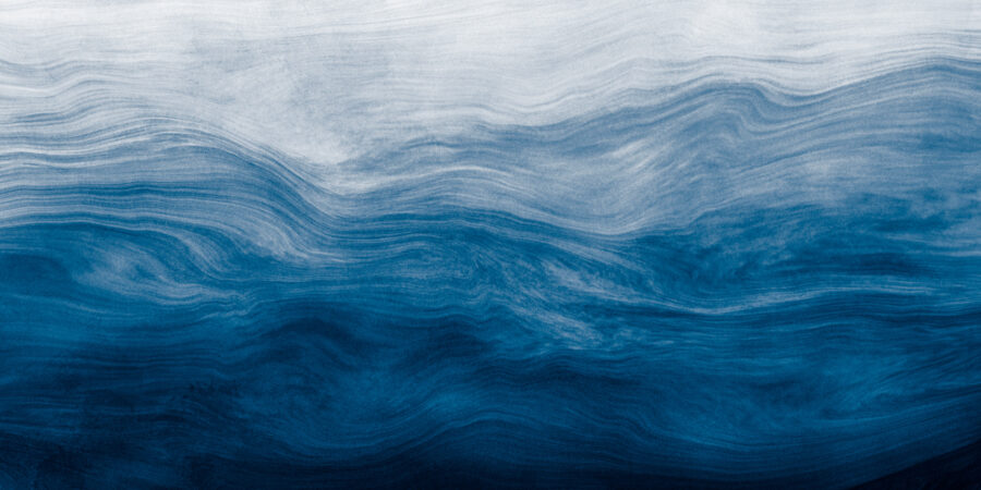 Une vague bleue et blanche