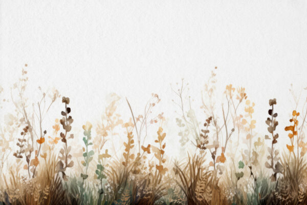 Une peinture d'herbe et de fleurs Une peinture d'herbe et de fleurs