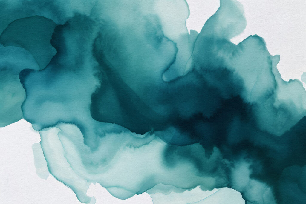Une aquarelle bleue et verte Une aquarelle bleue et verte