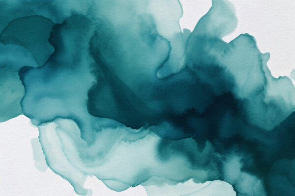 Une aquarelle bleue et verte Une aquarelle bleue et verte