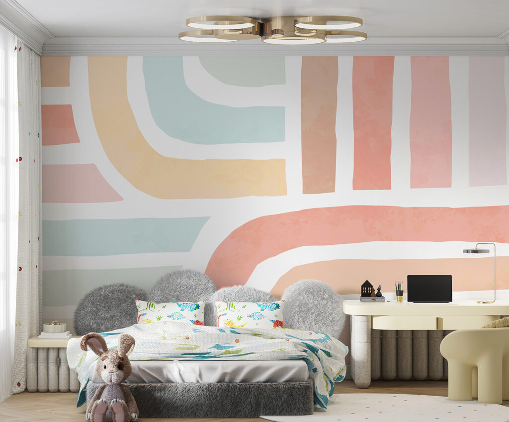 A colorful pattern with lines A colorful pattern with lines