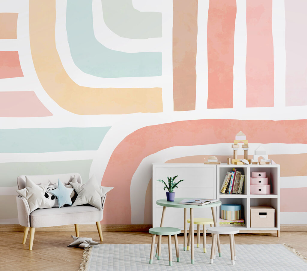 A colorful pattern with lines A colorful pattern with lines