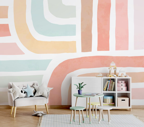 Un motif coloré avec des lignes Un motif coloré avec des lignes