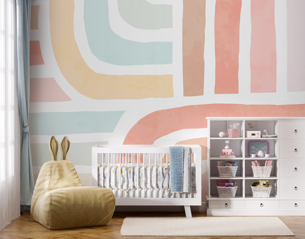 A colorful pattern with lines A colorful pattern with lines