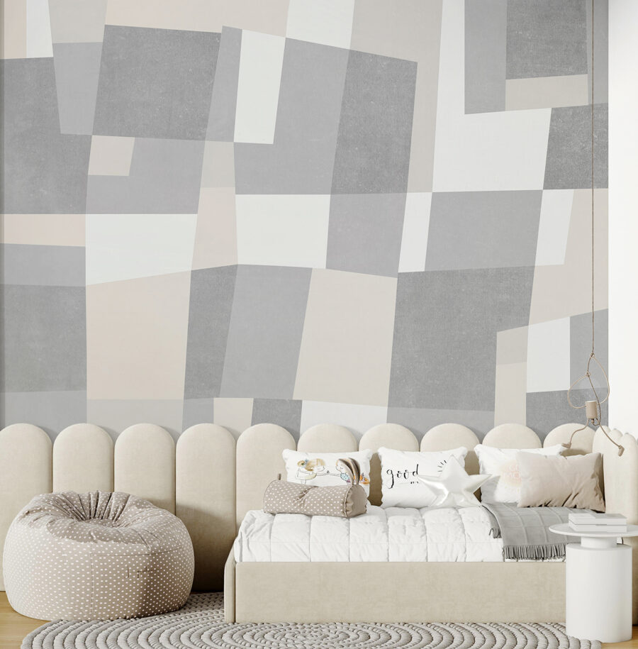 Un rectangle gris et un rectangle blanc