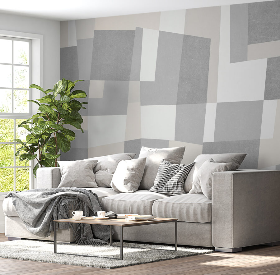 Un rectangle gris et un rectangle blanc