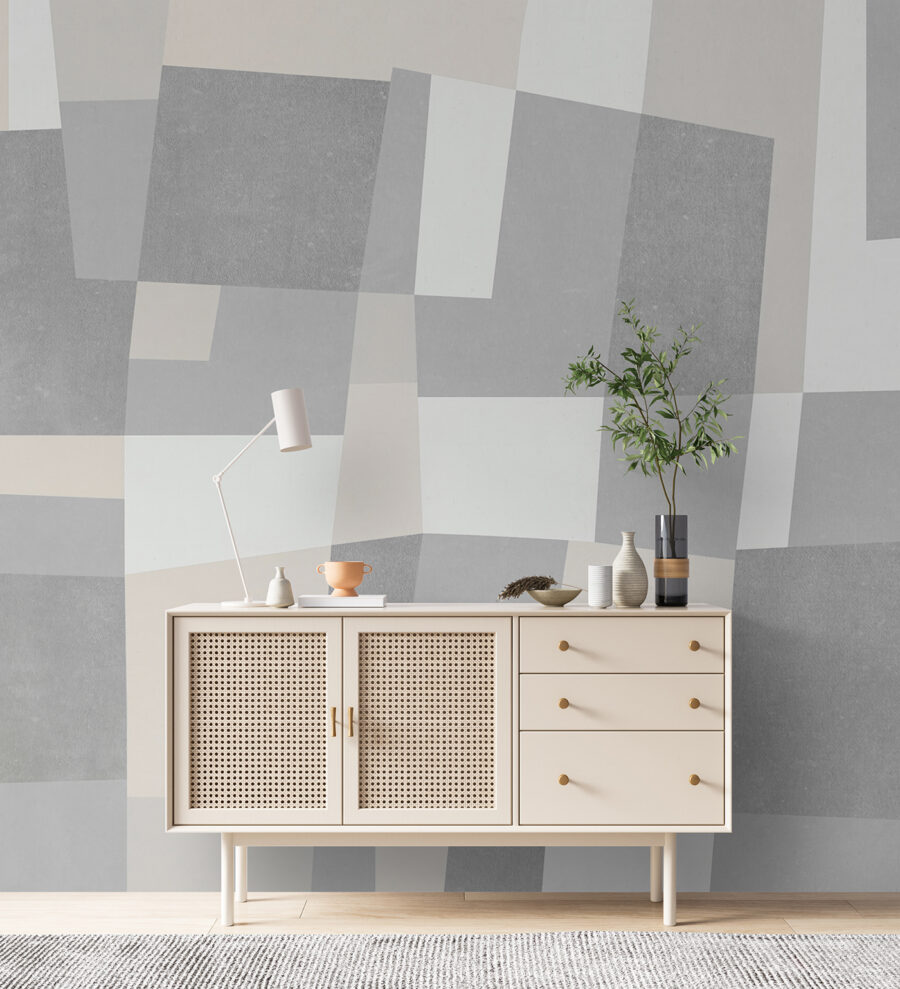 Un rectangle gris et un rectangle blanc