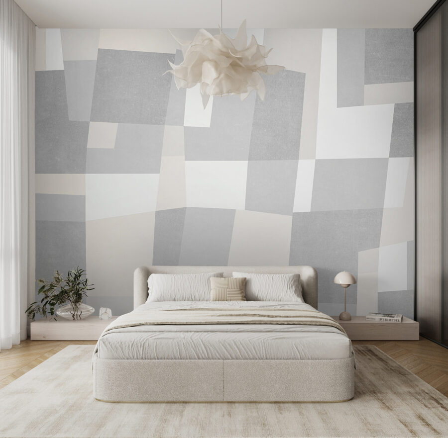 Un rectangle gris et un rectangle blanc