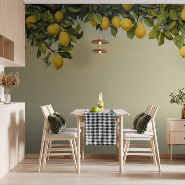 Un citron sur une branche d'arbre Un citron sur une branche d'arbre