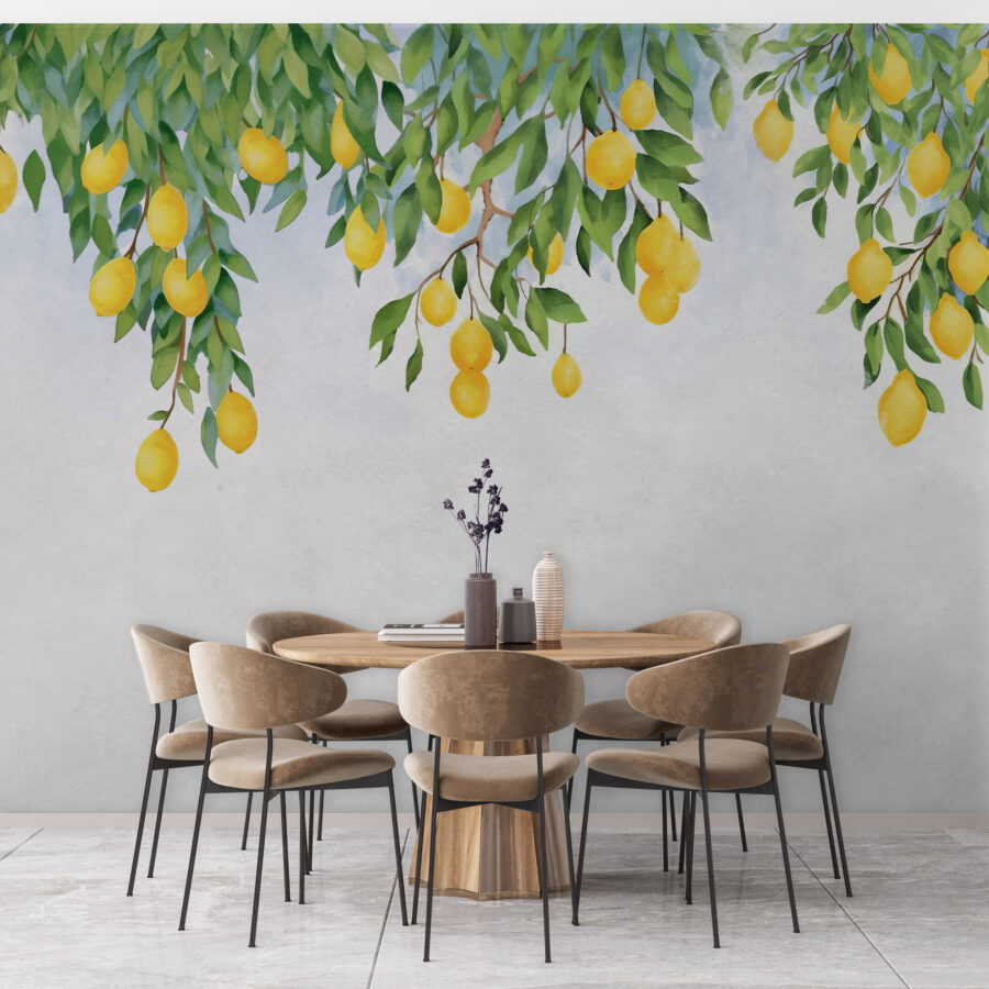 Un citron sur un arbre