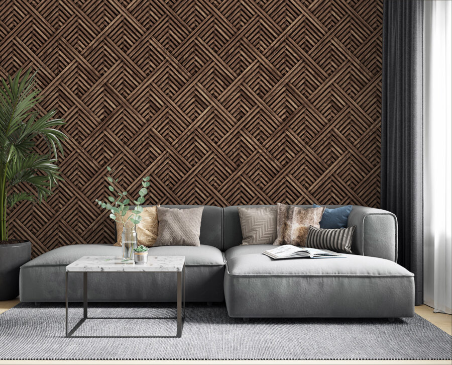 Motif tissé texturé dans des tons terreux Motif tissé texturé dans des tons terreux
