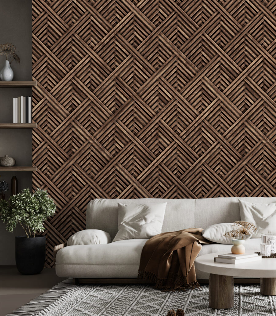 Motif tissé texturé dans des tons terreux Motif tissé texturé dans des tons terreux