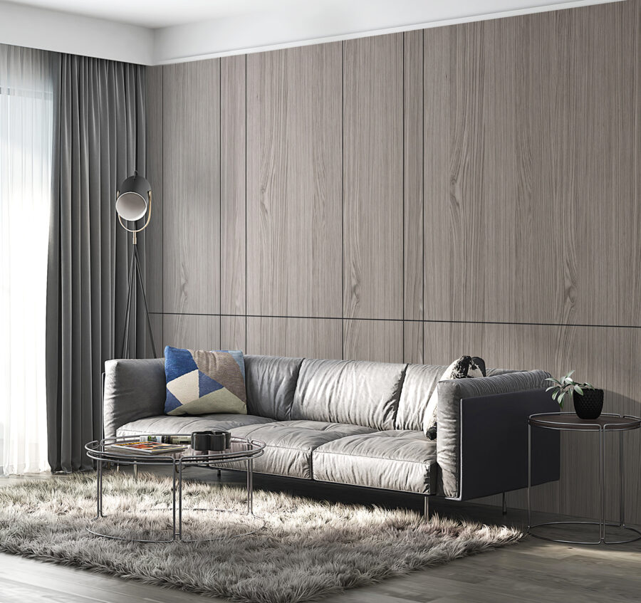 Papier peint Un lambris en bois gris – Image 3