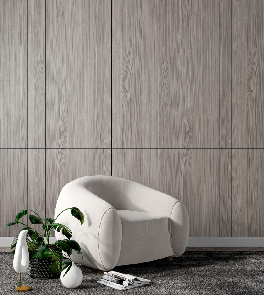 Papier peint Un lambris en bois gris