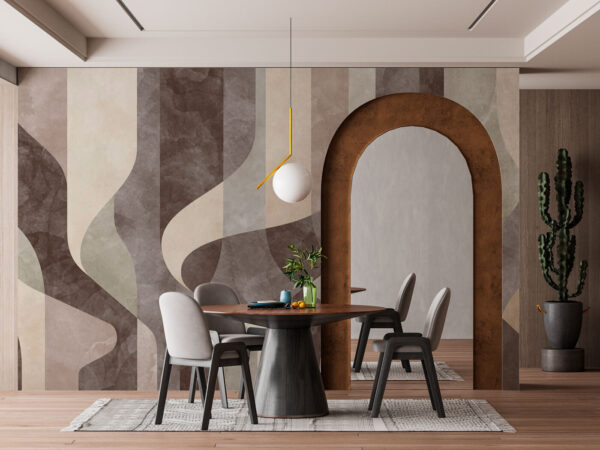 Un motif rayé marron et blanc Un motif rayé marron et blanc