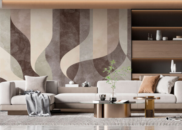 Un motif rayé marron et blanc Un motif rayé marron et blanc