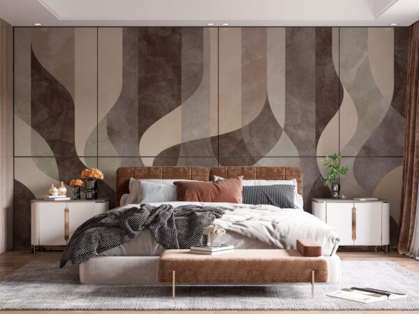Un motif rayé marron et blanc Un motif rayé marron et blanc
