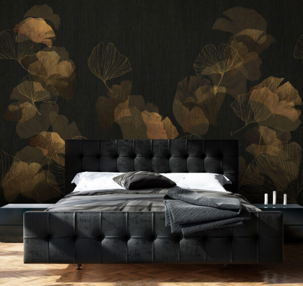 Feuilles élégantes sur fond sombre Feuilles élégantes sur fond sombre
