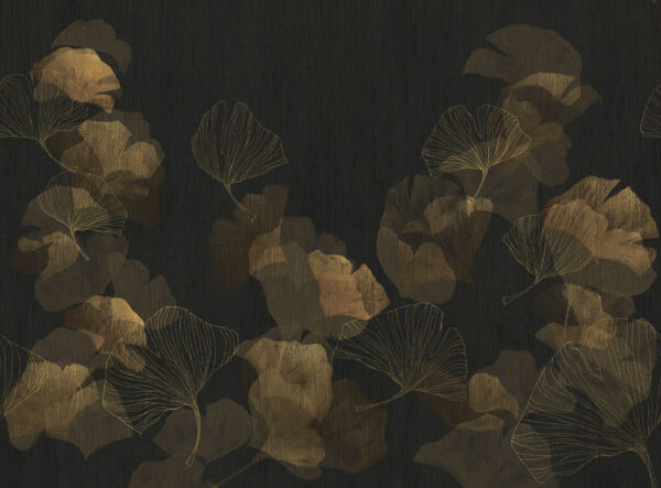 Feuilles élégantes sur fond sombre Feuilles élégantes sur fond sombre