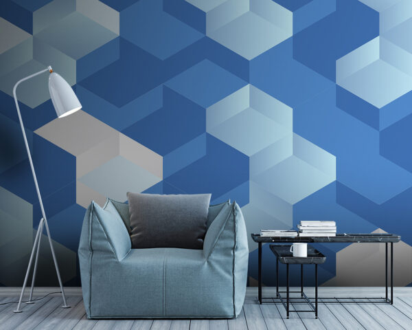 Cubes bleus et blancs Cubes bleus et blancs