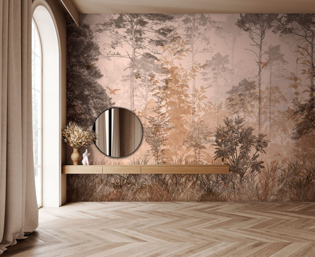 Forest with trees and plants Forest with trees and plants