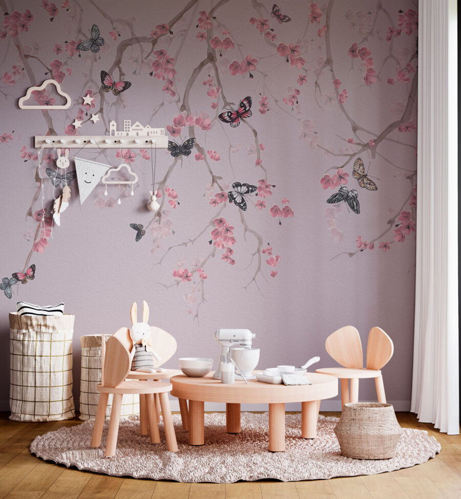 Papillons sur une branche d'arbre Papillons sur une branche d'arbre