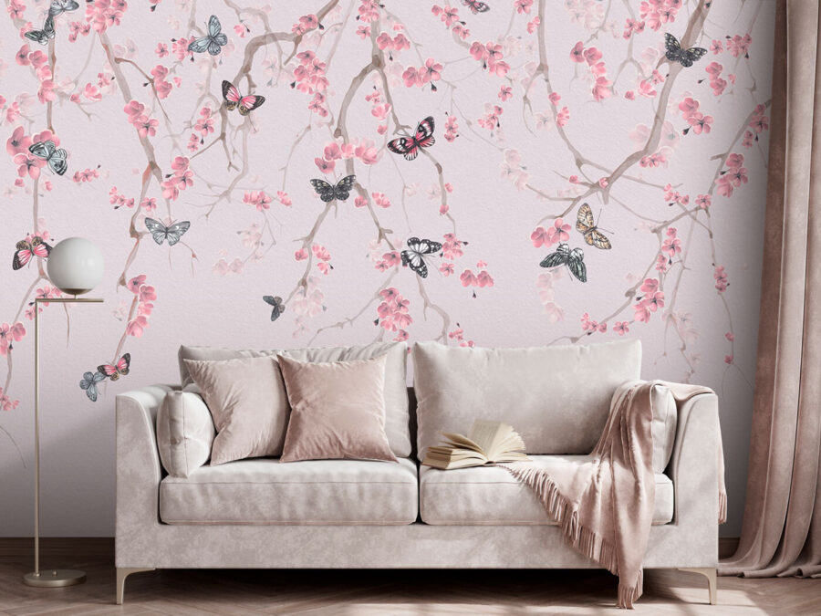 Papillons sur une branche d'arbre Papillons sur une branche d'arbre