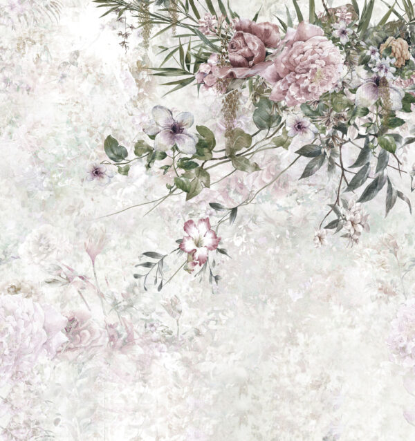 Peinture de fleurs sur fond blanc Peinture de fleurs sur fond blanc