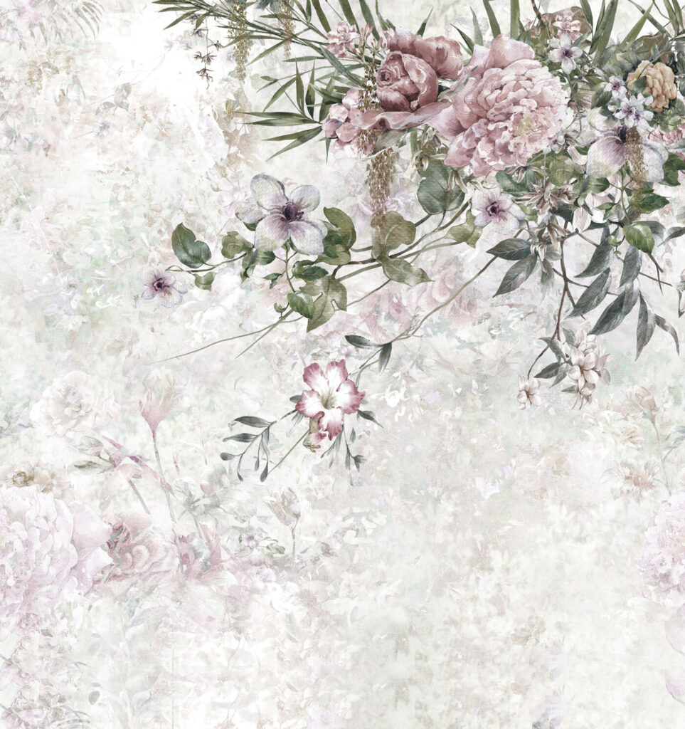 Peinture de fleurs sur fond blanc Peinture de fleurs sur fond blanc