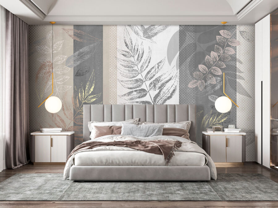 Motifs botaniques dans des tons sourds