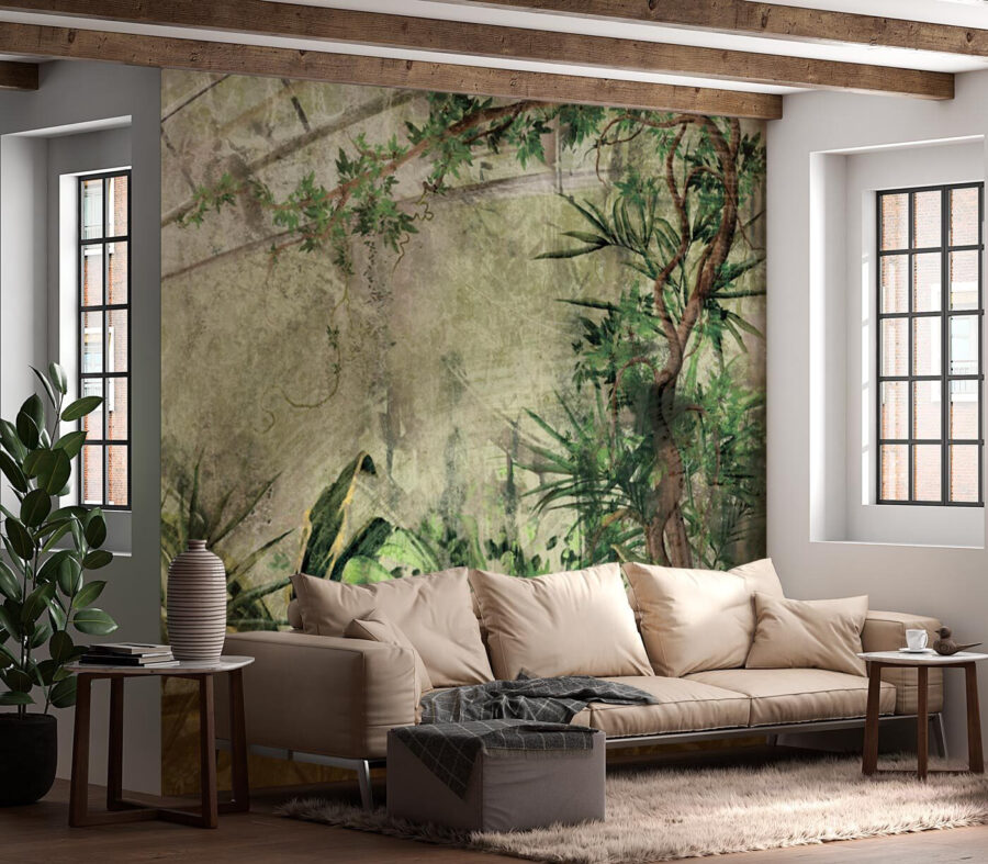 Papier peint Peinture de plantes et de végétaux