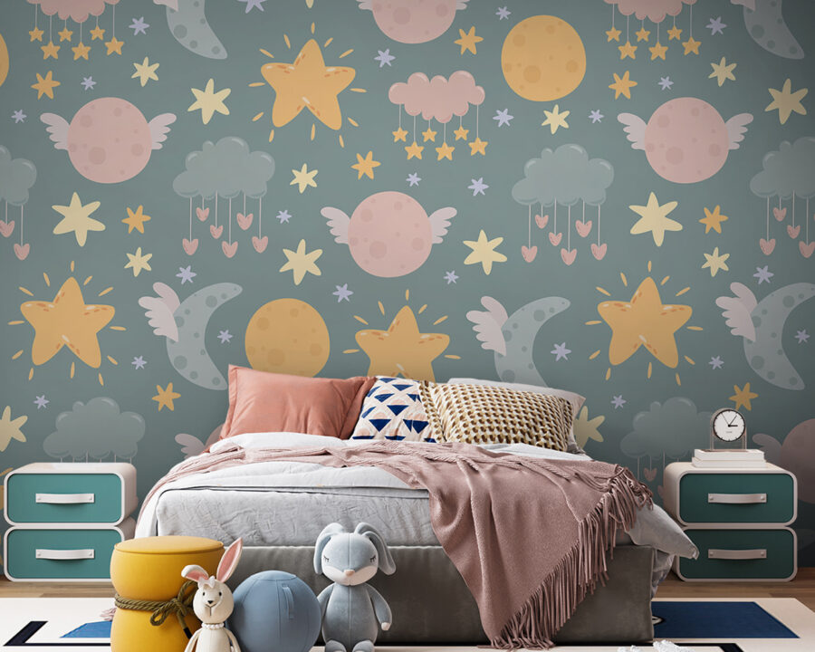 Motif des étoiles et de la lune