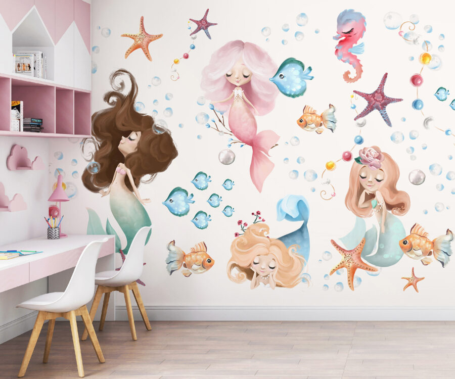 Collection de sirènes de dessins animés