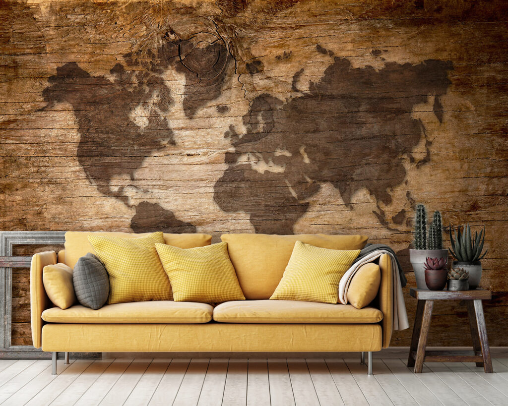 Carte du monde sur une surface en bois u96820pig36m 1024x819 - Carte du monde sur une surface en bois