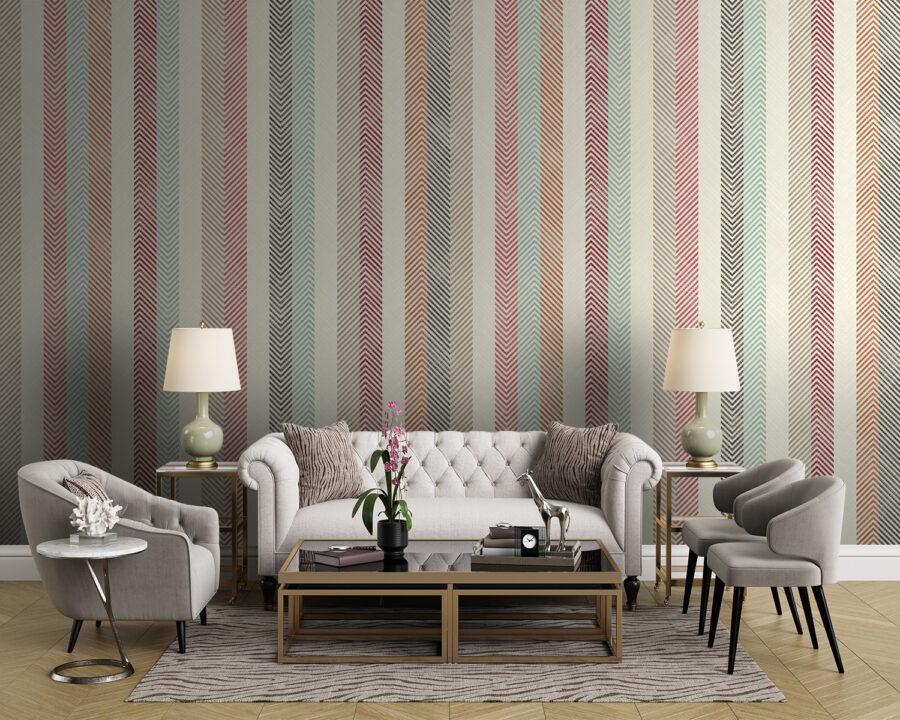 Motif coloré en zigzag en toile de fond.
