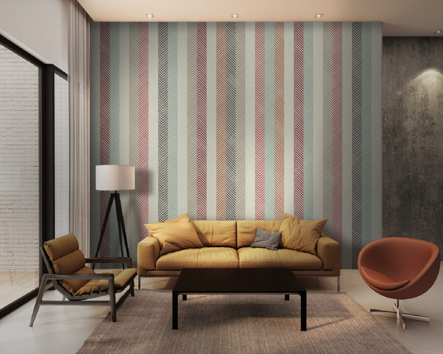 Motif coloré en zigzag en toile de fond.