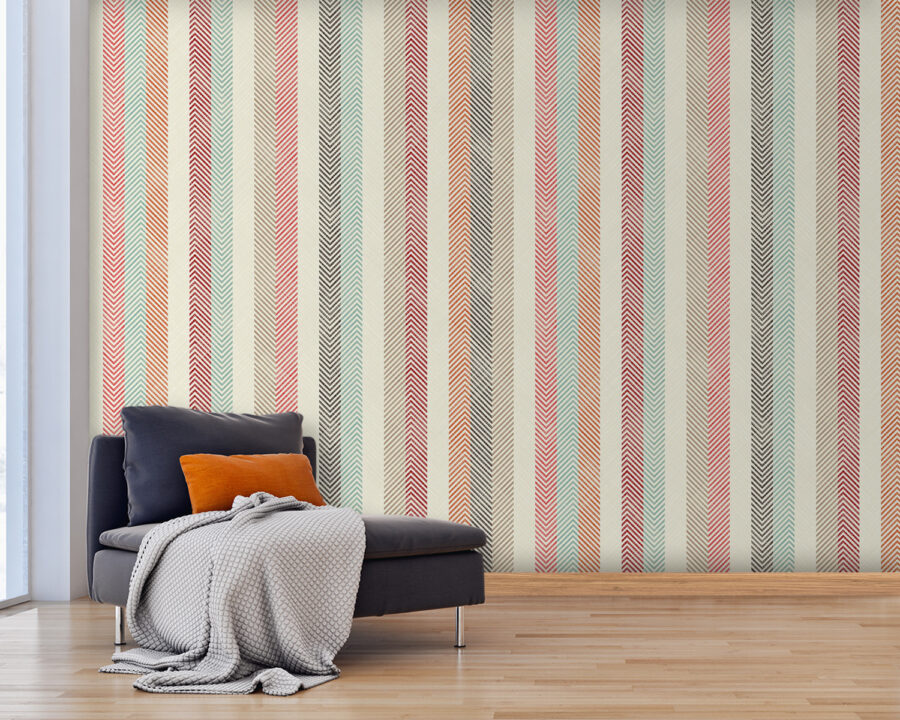 Motif coloré en zigzag en toile de fond.
