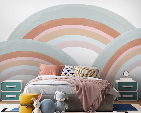 Arcs-en-ciel peints en couleurs pastel Arcs-en-ciel peints en couleurs pastel