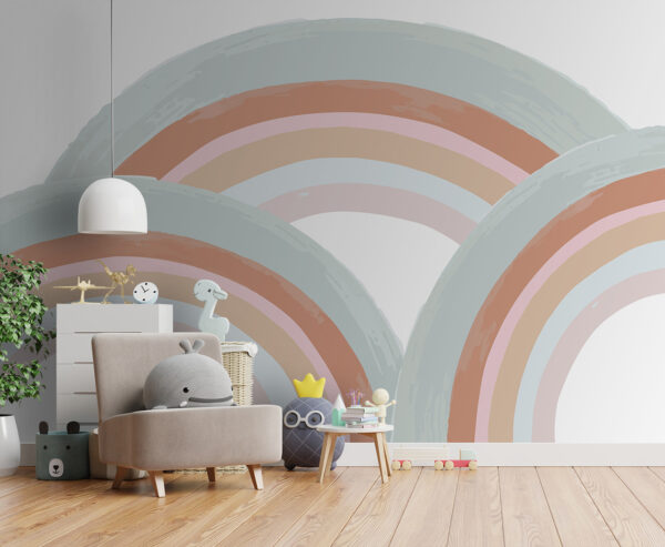 Arcs-en-ciel peints en couleurs pastel Arcs-en-ciel peints en couleurs pastel