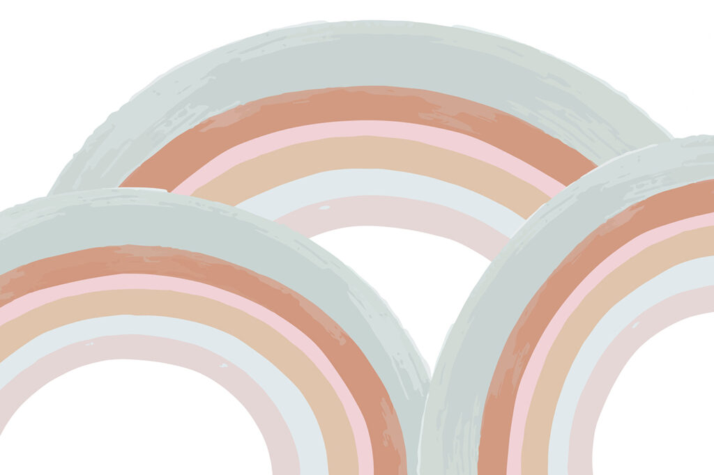 Arcs-en-ciel peints en couleurs pastel Arcs-en-ciel peints en couleurs pastel