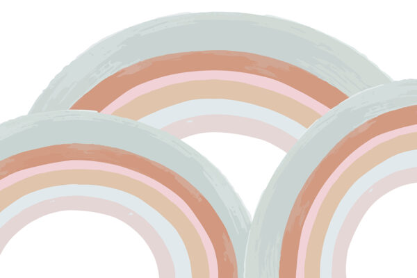 Arcs-en-ciel peints en couleurs pastel Arcs-en-ciel peints en couleurs pastel