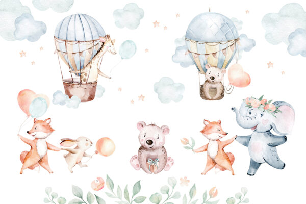 Ensemble d'animaux en aquarelle Ensemble d'animaux en aquarelle