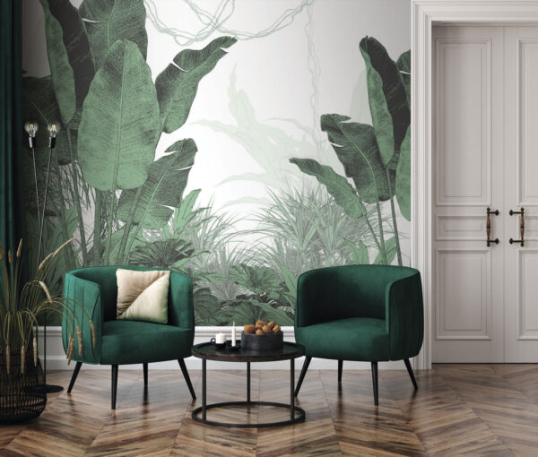 Groupe de plantes avec feuilles Groupe de plantes avec feuilles