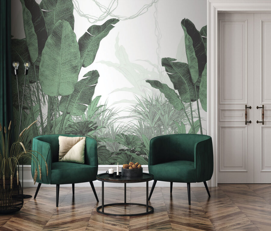Groupe de plantes avec feuilles
