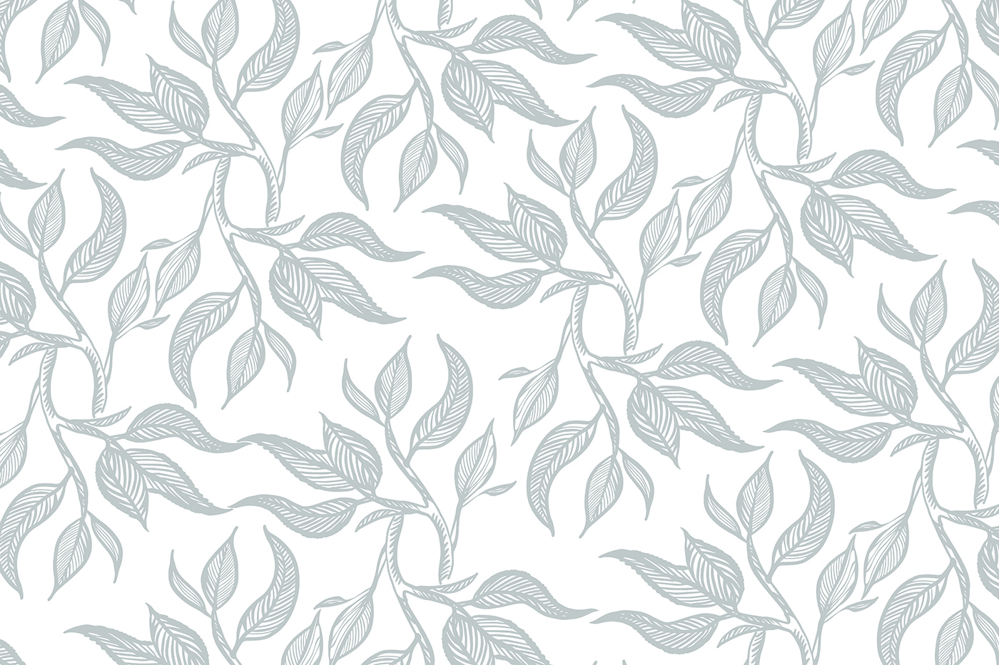 u96720p - Motif de feuilles sur fond blanc - tegory