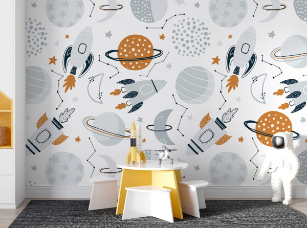 Motif des planètes et des fusées Motif des planètes et des fusées