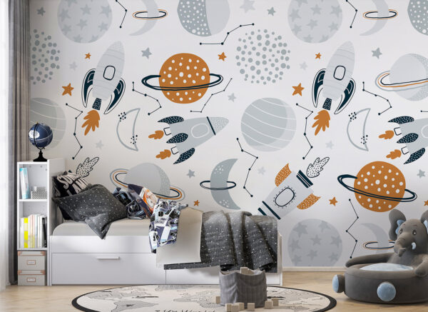 Motif des planètes et des fusées Motif des planètes et des fusées