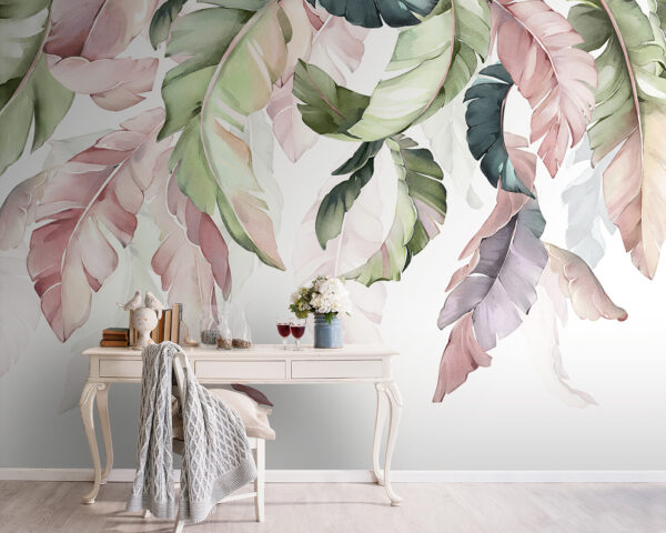 Feuilles délicates dans des tons pastel. Feuilles délicates dans des tons pastel.