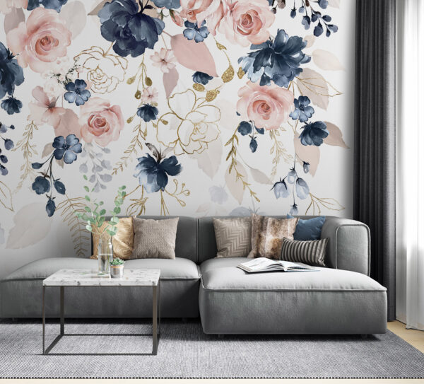 Delicate floral arrangement in pastel hues