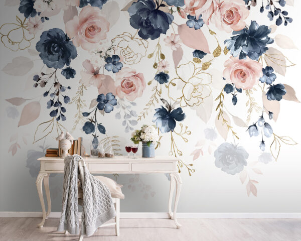 Delicate floral arrangement in pastel hues